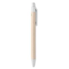 Vue Stylo en carton de lait recyclé - Mito pen de couleur blanc| Krokrodeal