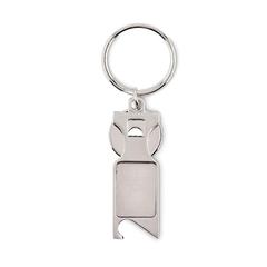 Vue Porte-clés Jeton Euro - Tokeu de couleur gris| Krokrodeal