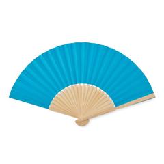 Vue Eventail en bambou - Fanny paper de couleur bleu| Krokrodeal