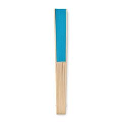 Vue Eventail en bambou - Fanny paper de couleur bleu| Krokrodeal