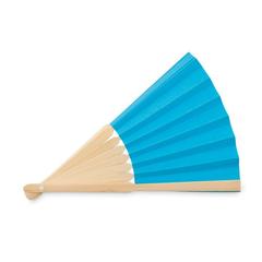 Vue Eventail en bambou - Fanny paper de couleur bleu| Krokrodeal