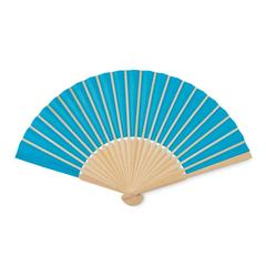 Vue Eventail en bambou - Fanny paper de couleur bleu| Krokrodeal