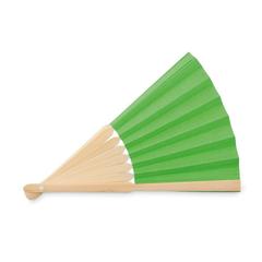 Vue Eventail en bambou - Fanny paper de couleur vert| Krokrodeal