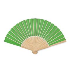 Vue Eventail en bambou - Fanny paper de couleur vert| Krokrodeal