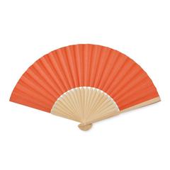 Vue Eventail en bambou - Fanny paper de couleur orange| Krokrodeal