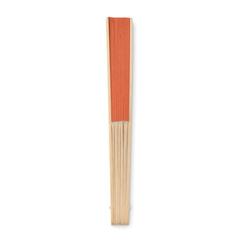 Vue Eventail en bambou - Fanny paper de couleur orange| Krokrodeal