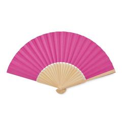 Vue Eventail en bambou - Fanny paper de couleur rose| Krokrodeal