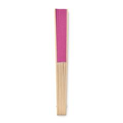 Vue Eventail en bambou - Fanny paper de couleur rose| Krokrodeal