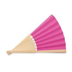 Vue Eventail en bambou - Fanny paper de couleur rose| Krokrodeal