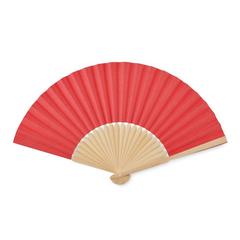 Vue Eventail en bambou - Fanny paper de couleur rouge| Krokrodeal