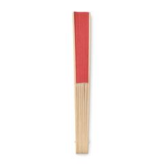 Vue Eventail en bambou - Fanny paper de couleur rouge| Krokrodeal