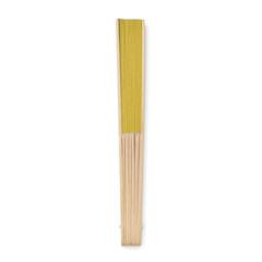 Vue Eventail en bambou - Fanny paper de couleur jaune| Krokrodeal