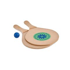 Vue Set de tennis de plage - Raquet de couleur marron| Krokrodeal