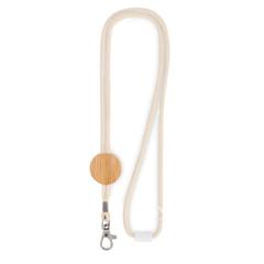 Vue Lanyard en coton - Kara de couleur marron| Krokrodeal