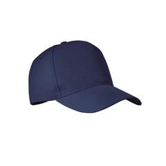 Vue Casquette RPET à 5 pans - Senga de couleur bleu| Krokrodeal
