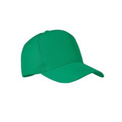 Vue Casquette RPET à 5 pans - Senga de couleur vert| Krokrodeal