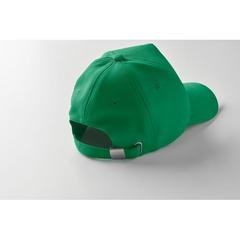 Vue Casquette RPET à 5 pans - Senga de couleur vert| Krokrodeal