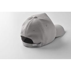Vue Casquette RPET à 5 pans - Senga de couleur gris| Krokrodeal