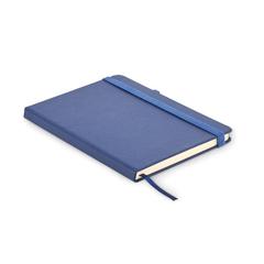 Vue Carnet A5 ligné en PU recyclé - Arpu de couleur bleu| Krokrodeal
