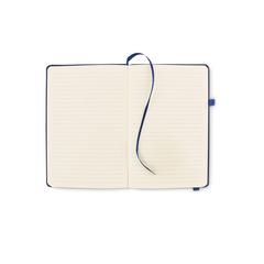 Vue Carnet A5 ligné en PU recyclé - Arpu de couleur bleu| Krokrodeal