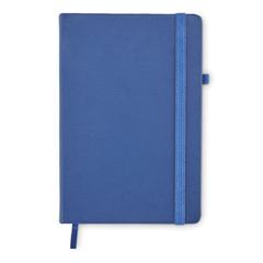 Vue Carnet A5 ligné en PU recyclé - Arpu de couleur bleu| Krokrodeal