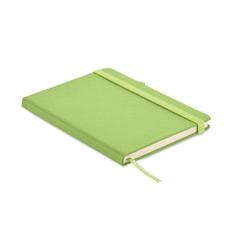Vue Carnet A5 ligné en PU recyclé - Arpu de couleur vert| Krokrodeal