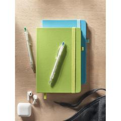 Vue Carnet A5 ligné en PU recyclé - Arpu de couleur vert| Krokrodeal