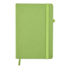 Vue Carnet A5 ligné en PU recyclé - Arpu de couleur vert| Krokrodeal