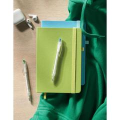 Vue Carnet A5 ligné en PU recyclé - Arpu de couleur vert| Krokrodeal