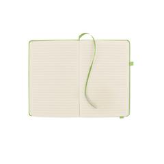 Vue Carnet A5 ligné en PU recyclé - Arpu de couleur vert| Krokrodeal
