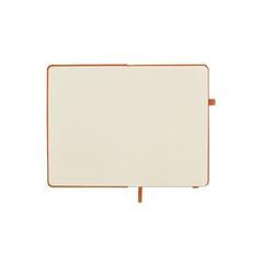 Vue Carnet A5 ligné en PU recyclé - Arpu de couleur orange| Krokrodeal