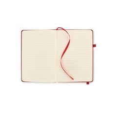 Vue Carnet A5 ligné en PU recyclé - Arpu de couleur rouge| Krokrodeal