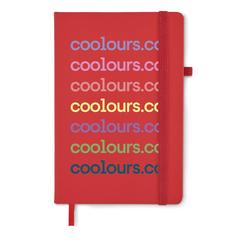 Vue Carnet A5 ligné en PU recyclé - Arpu de couleur rouge| Krokrodeal