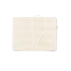 Vue Carnet A5 ligné en PU recyclé - Arpu de couleur blanc| Krokrodeal