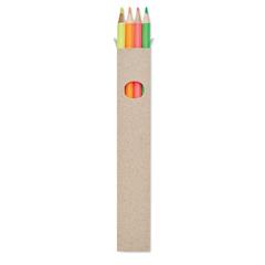 4 crayons surligneurs dans une - Bowy publicitaire pas cher