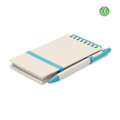 Vue Carnet en carton de lait recyclé - Mito set de couleur bleu| Krokrodeal