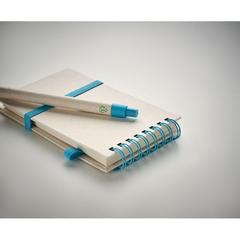 Vue Carnet en carton de lait recyclé - Mito set de couleur bleu| Krokrodeal