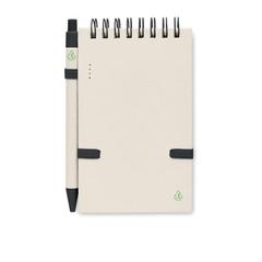 Vue Carnet en carton de lait recyclé - Mito set de couleur noir| Krokrodeal