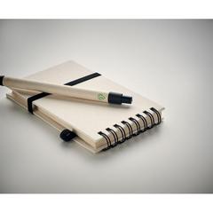 Vue Carnet en carton de lait recyclé - Mito set de couleur noir| Krokrodeal