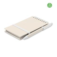 Vue Carnet en carton de lait recyclé - Mito set de couleur blanc| Krokrodeal