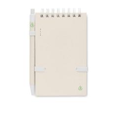 Vue Carnet en carton de lait recyclé - Mito set de couleur blanc| Krokrodeal