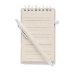 Vue Carnet en carton de lait recyclé - Mito set de couleur blanc| Krokrodeal
