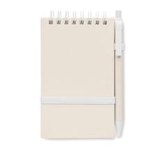 Vue Carnet en carton de lait recyclé - Mito set de couleur blanc| Krokrodeal
