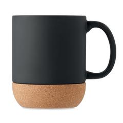 Vue Tasse liège et céramique mate - Matt de couleur noir| Krokrodeal