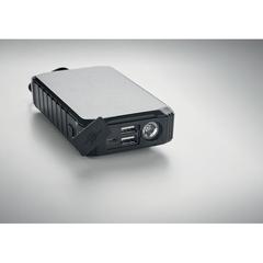 Vue Powerbank solaire à dynamo 8000 - Dya de couleur noir| Krokrodeal