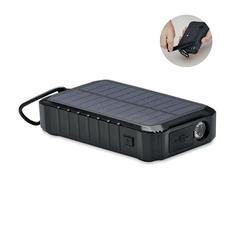 Vue Powerbank solaire à dynamo 8000 - Dya de couleur noir| Krokrodeal