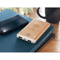Vue Powerbank chargeur 10000mAh - Ralia de couleur marron| Krokrodeal