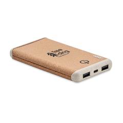 Vue Powerbank chargeur 10000mAh - Ralia de couleur marron| Krokrodeal