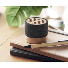 Vue Haut-parleur Bambou RPET - Bool de couleur noir| Krokrodeal