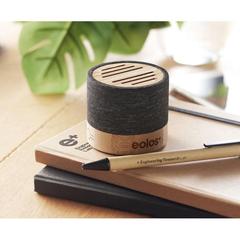 Vue Haut-parleur Bambou RPET - Bool de couleur noir| Krokrodeal